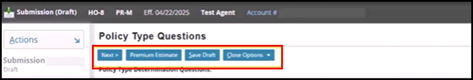 Old PolicyCenter with toolbar left-aligned